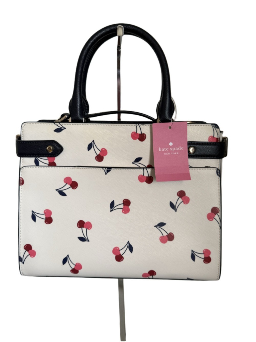 Kate Spade Staci Medium Satchel Bag Dancing Cherrie Cream Multi K6101 NWT - Picture 5 of 7